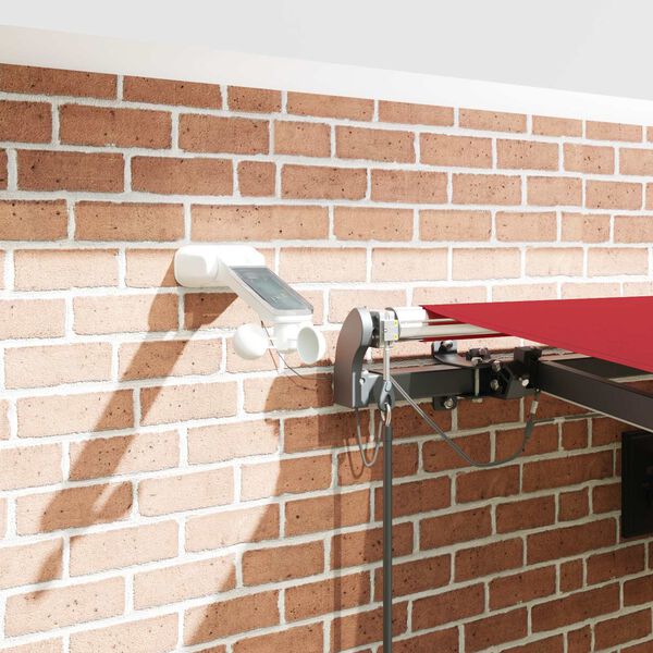 vidaXL R&uacute;&eth;ufegar me&eth; Rau&eth;ur 450 &times; 300 cm P&oacute;l&yacute;ester