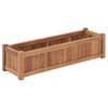 vidaXL Upph&aelig;kka&eth; Bl&oacute;maker 100x30x25 cm Gegnheill Tekkvi&eth;ur
