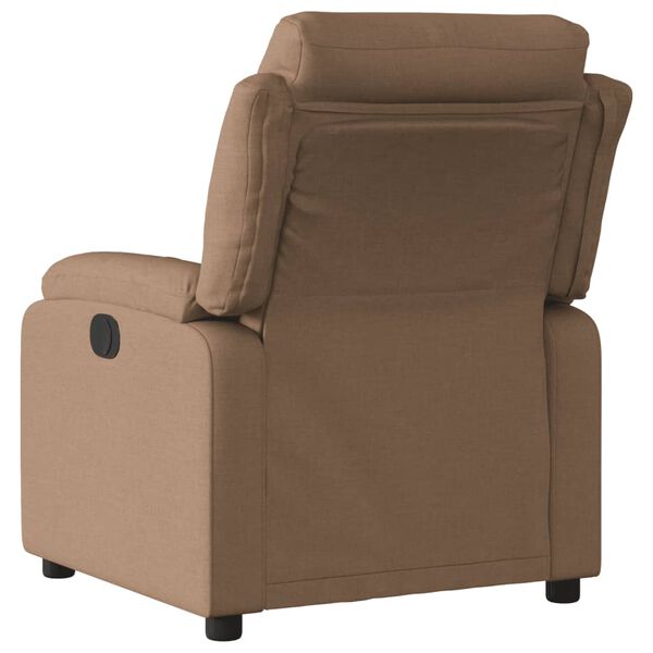 vidaXL Electric Recliner stóll Brúnt efni