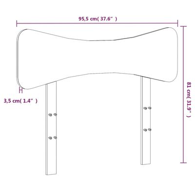 vidaXL Höfðagafl Hvítur 90 cm Gegnheil Fura