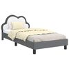 vidaXL Ramsv&iacute;k me&eth; h&ouml;fu&eth;gafl Lj&oacute;sgr&aacute;r 90 x 190 cm PU