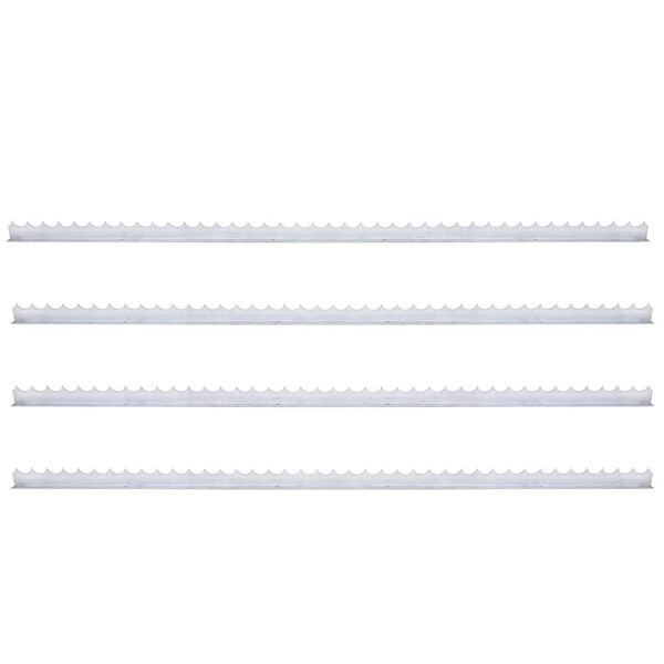 vidaXL Veggbroddar 4 stk. 1 m Sínkhúðað Stál