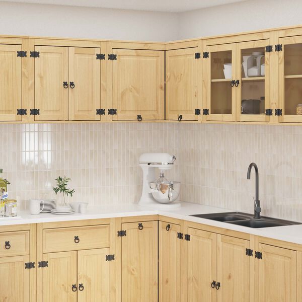 vidaXL Cabinet SKI Hunangsbjartur 80 x 80 x 60 cm Solid furuhikk