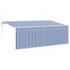 vidaXL H&aelig;gt a&eth; draga saman skyggni Randir Bl&aacute;r 350 x 200 cm d&uacute;kur