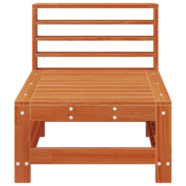 vidaXL Gar&eth;asofa Mi&eth;ja Mass&iacute;ft furuvi&eth; VaxBr&uacute;nn 63,5 x 57,5 x 60 cm