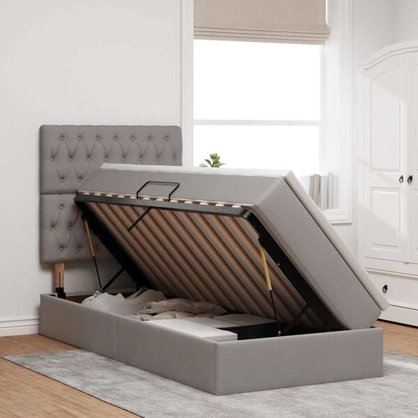 vidaXL R&uacute;m me&eth; geymslur&yacute;mi og LED M&oacute;gr&aacute;r 100 x 200 cm P&oacute;l&yacute;ester