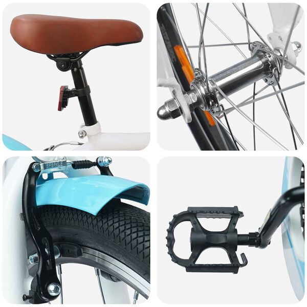 vidaXL Barnahj&oacute;l 18 Tommur fyrir 5-7 &aacute;ra Lj&oacute;sbl&aacute;r