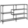 vidaXL Veggbor&eth; Gr&aacute;tt Sonoma 160x32x95 cm Samsettur Vi&eth;ur