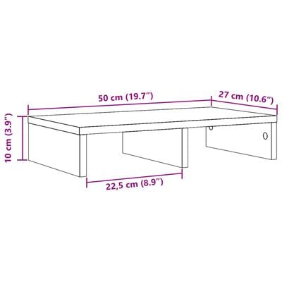 vidaXL Skjástandur Sonoma Eik 50x27x10 cm Samsettur Viður