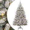 vidaXL Gervi j&oacute;latr&eacute; me&eth; 300 LED Gr&aelig;nn og hv&iacute;tur 240 cm PVC og m&aacute;lmur