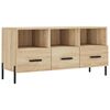 vidaXL Sj&oacute;nvarpssk&aacute;pur Sonoma Eik 102x36x50 cm Samsettur Vi&eth;ur