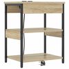 vidaXL Noat&ouml;flu sk&aacute;pur Sonoma Eik 41 x 31 x 51 cm Samsettur vi&eth;ur