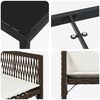 vidaXL Garður borðsett 5 pcs Brúnn pólýrattan