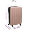 vidaXL Fer&eth;ataska me&eth; l&aacute;s rose gold 50 x 30 x 76 cm ABS Plast