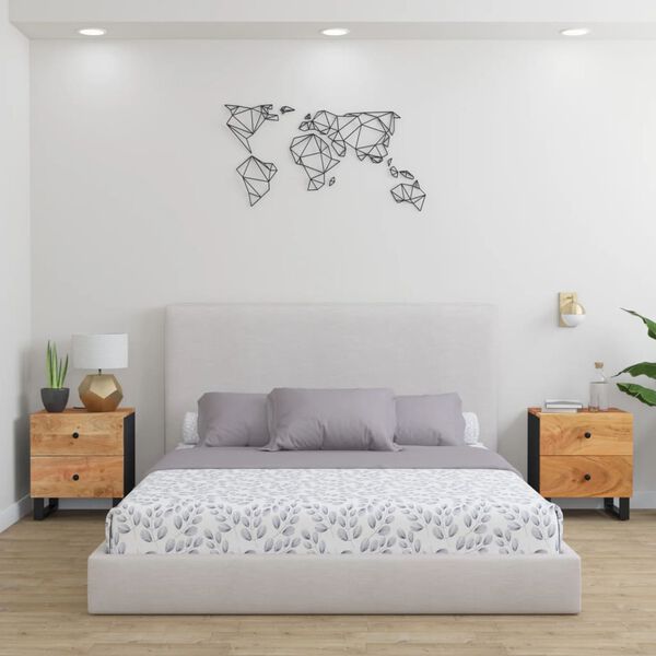 vidaXL N&aacute;ttbor&eth; 2 stk. 40x33x46 cm Gegnheill Akas&iacute;uvi&eth;ur