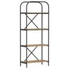 vidaXL Hilla Artisan Eik 60 x 30 x 146 cm Samsettur vi&eth;ur