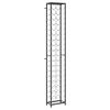 vidaXL V&iacute;nrekki fyrir 57 Fl&ouml;skur Svartur 34x18x200 cm Sm&iacute;&eth;aj&aacute;rn