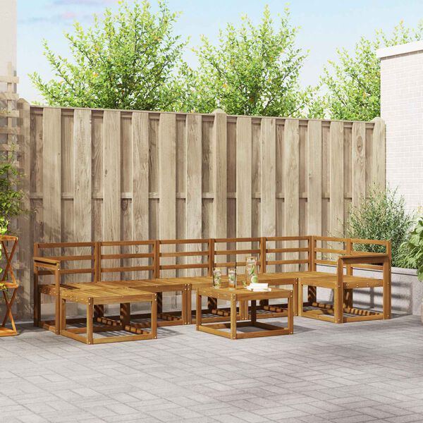 vidaXL &Uacute;ti s&oacute;fasett 8 pcs N&aacute;tt&uacute;rulegur Hrein akas&iacute;utr&eacute;