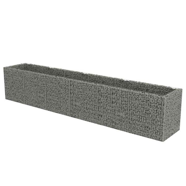 vidaXL Gabion Grjótkassi Upphækkað Blómaker Sínkhúðað stál540x90x100cm