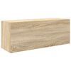 vidaXL Ba&eth;herbergi Veggsk&aacute;pur Sonoma Eik 80x25x30 cm Verkfr&aelig;&eth;ingur