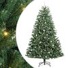 vidaXL Gervi hengdu j&oacute;latr&eacute; me&eth; 300 LED Gr&aelig;nn 240 cm PVC og m&aacute;lmur