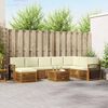 vidaXL Sofav&ouml;ruuppsettning 9 pcs N&aacute;tt&uacute;rulegt og Krem Hrein akas&iacute;utr&eacute;