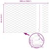 vidaXL Gir&eth;ingarp&oacute;stur Gr&aacute;r 50 x 0,6 m (50 mm net) St&aacute;l og PVC