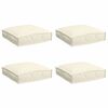vidaXL Brettpúði fyrir sæti 4 pcs Rjómalitur 40 x 40 x 8 cm