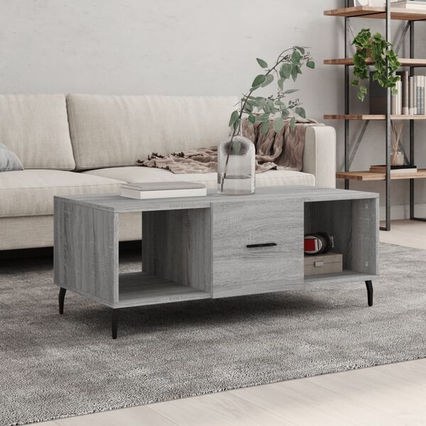 vidaXL S&oacute;fabor&eth; Gr&aacute;tt Sonoma 102x50x40 Samsettur Vi&eth;ur