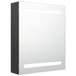 vidaXL LED Ba&eth;herbergissk&aacute;pur me&eth; Spegli Reykgr&aacute;r 50x14x60 cm