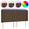 vidaXL LED H&ouml;f&eth;agafl 183x16x118/128 cm D&ouml;kkbr&uacute;nt Efni