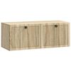vidaXL Veggfestur sj&oacute;nvarpssk&aacute;pur Sonoma eikarlitur 78,5 x 31 x 30 cm