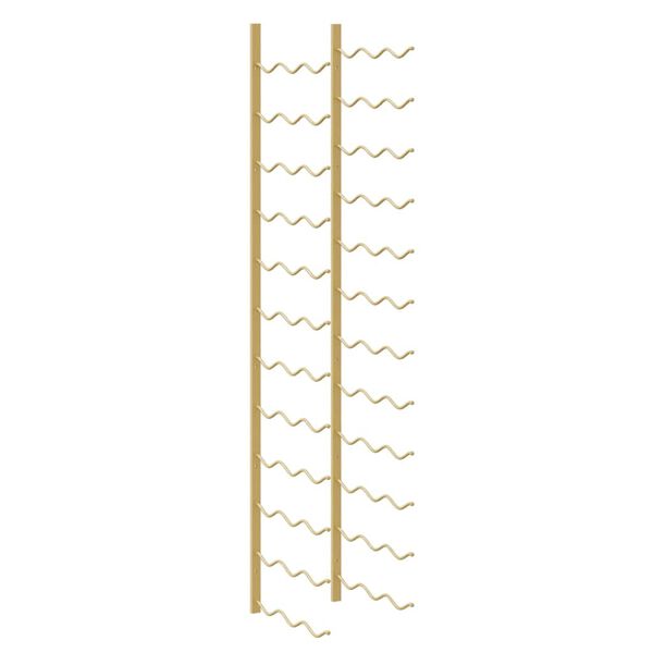 vidaXL Vegghengdur V&iacute;nrekki fyrir 36 Fl&ouml;skur Gyllt J&aacute;rn