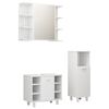 vidaXL Ba&eth;herbergismublasett me&eth; hillu 3 pcs Svartur 30 x 30 x 99,5 cm