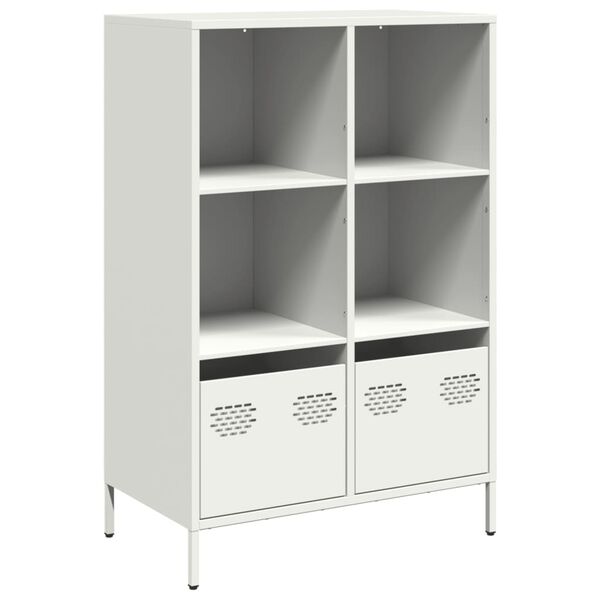 vidaXL Highboard Hv&iacute;tt 68x39x103,5 cm St&aacute;l