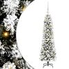 vidaXL Gervi j&oacute;latr&eacute; me&eth; 150 LED Hv&iacute;tt 120 cm PVC, Metall og Plastefni