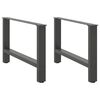 vidaXL s&oacute;fabor&eth;sf&aelig;tur antras&iacute;t 2 stk 70x(42-43) cm st&aacute;l
