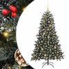 vidaXL Gervi j&oacute;latr&eacute; me&eth; 150 LED Gr&aelig;nn 150 cm PVC, plast og st&aacute;l