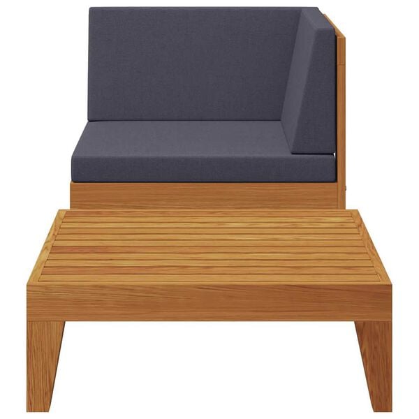 vidaXL 2 Hluta Gar&eth;s&oacute;fasett me&eth; Sessum Gegnheill Akas&iacute;uvi&eth;ur