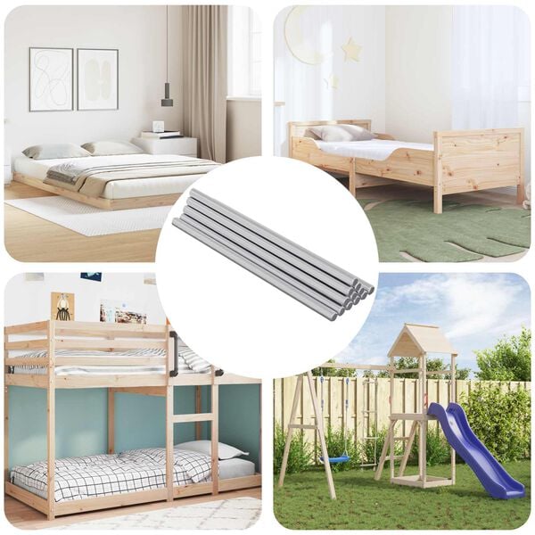 vidaXL &THORN;r&yacute;stistangir 800 pcs Silfur St&aacute;l