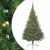 vidaXL Gervi fyrirfram l&yacute;stum j&oacute;latr&eacute; me&eth; 300 LED Gr&aelig;nn 180 cm PVC