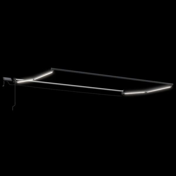 vidaXL Handvirkar mark&iacute;sur me&eth; LED l&yacute;singu Hv&iacute;t 4 x 2 m