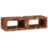 vidaXL N&aacute;ttbor&eth; 2 pcs Br&uacute;nn 45 x 30 x 24 cm Solid endurheimt tr&eacute;