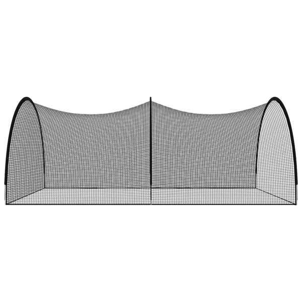 vidaXL Baseball Batting Cage Net Svart 500x400x250 cm P&oacute;l&yacute;ester