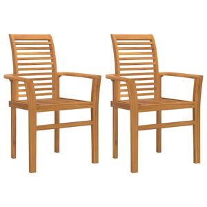 vidaXL Bor&eth;st&oacute;ll 4 pcs Br&uacute;nn 62.5 x 54 x 95.5 cm Solid teak vi&eth;ur