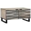 vidaXL S&oacute;fabor&eth; Beige og svartur 80 x 50 x 40 cm Gegnheill akas&iacute;uvi&eth;ur