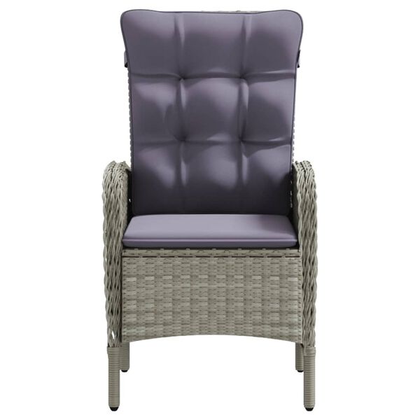 vidaXL 7 Stk. Garðhúsgagnasett með Púðum Svart