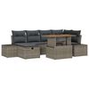 vidaXL Gar&eth;s&oacute;fa sett 7 pcs Gr&aacute;r p&oacute;l&yacute;rattan