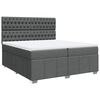vidaXL H&oacute;lfa&eth; Springr&uacute;m me&eth; D&yacute;nu D&ouml;kkgr&aacute;tt 200x200 cm Efni