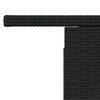 vidaXL Garðborð Svart 100x55x73 cm Pólýrattan og Akasíuviður